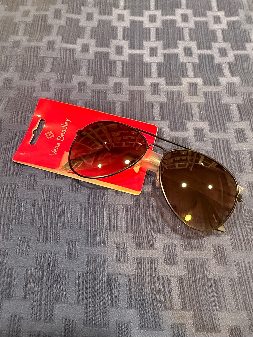 Vera Bradley Aviator Sunglasses, Black Frame